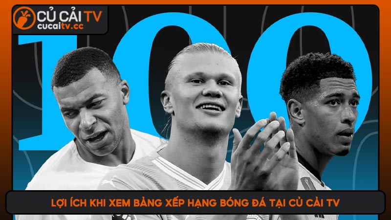 Lợi ích khi xem bảng xếp hạng bóng đá tại Củ Cải TV