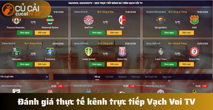Đánh giá thực tế kênh trực tiếp Vạch Voi TV từ người xem